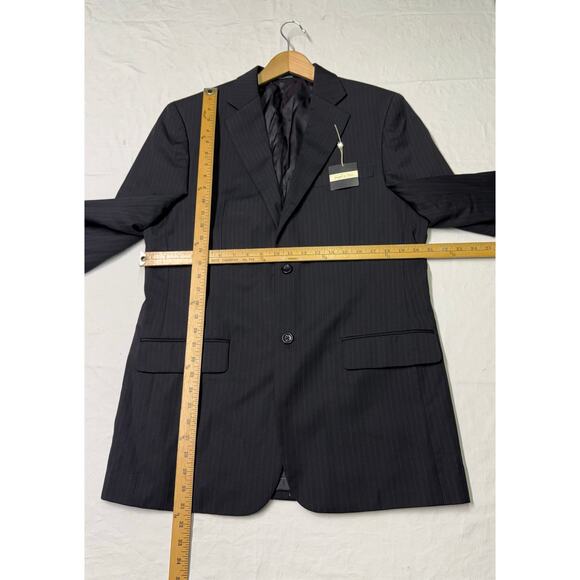 Joseph & Feiss wool suit Dark Charcoal Multi Pinstripe  Mens Size 40 long NWT - Picture 5 of 15